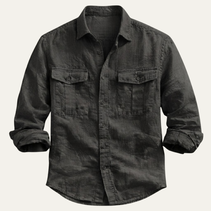 The Brera Men’s Casual Cotton Summer Linen Shirt