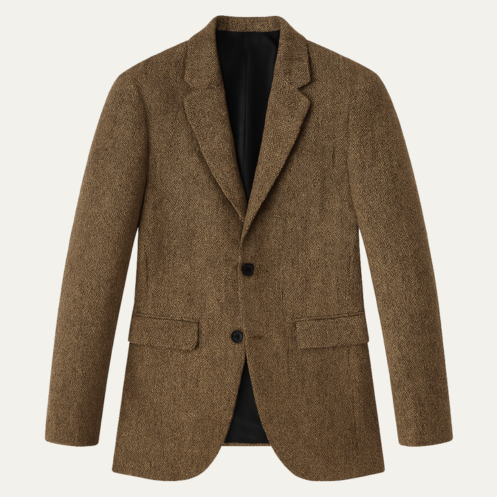 The Jefferson Men’s Classic Herringbone Tweed Blazer