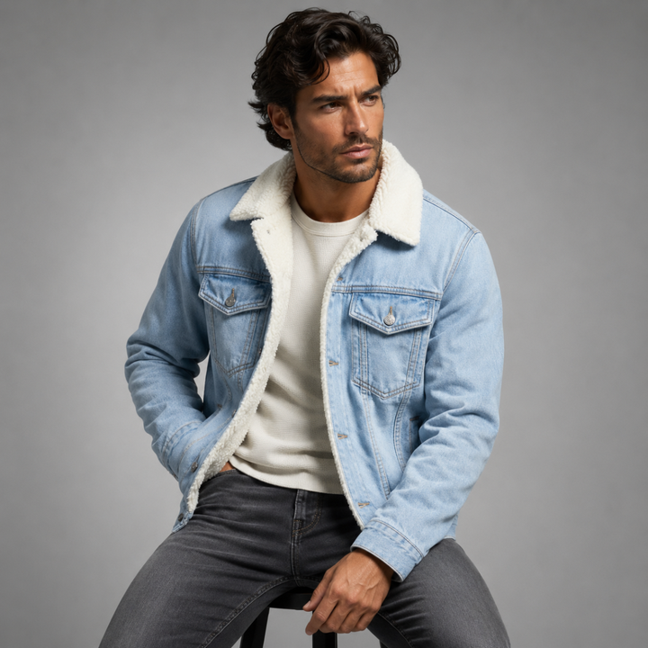 The Kilmarnock Men's Fleece Lined Denim Jacket