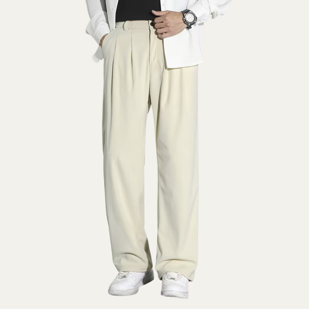 The Caloundra Men’s Premium Wide Leg Corduroy Pleated Dress Pants