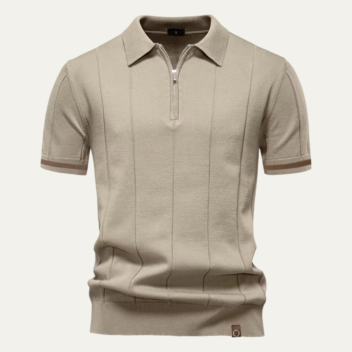 The Ashton Men’s Knit Zip Polo Shirt