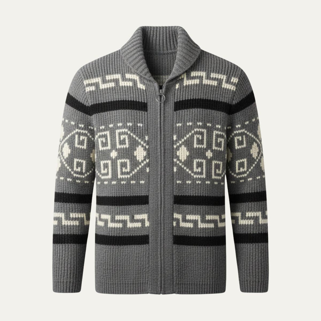 The Serravalle Men’s Button Up Knit Cashmere Shawl Collar Cardigan
