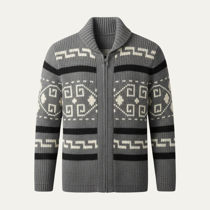The Serravalle Men’s Button Up Knit Cashmere Shawl Collar Cardigan
