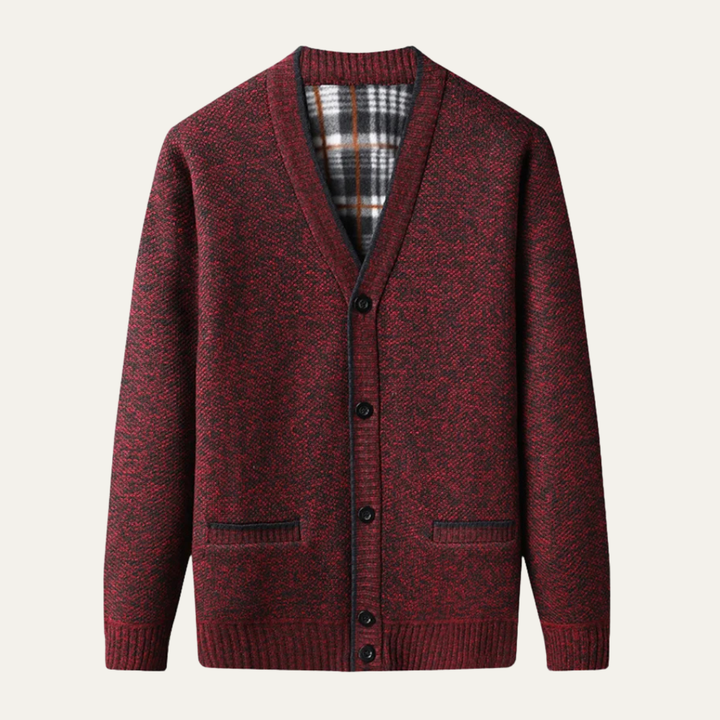 The Potenza Men's Warm Casual Knitted V Neck Cardigan