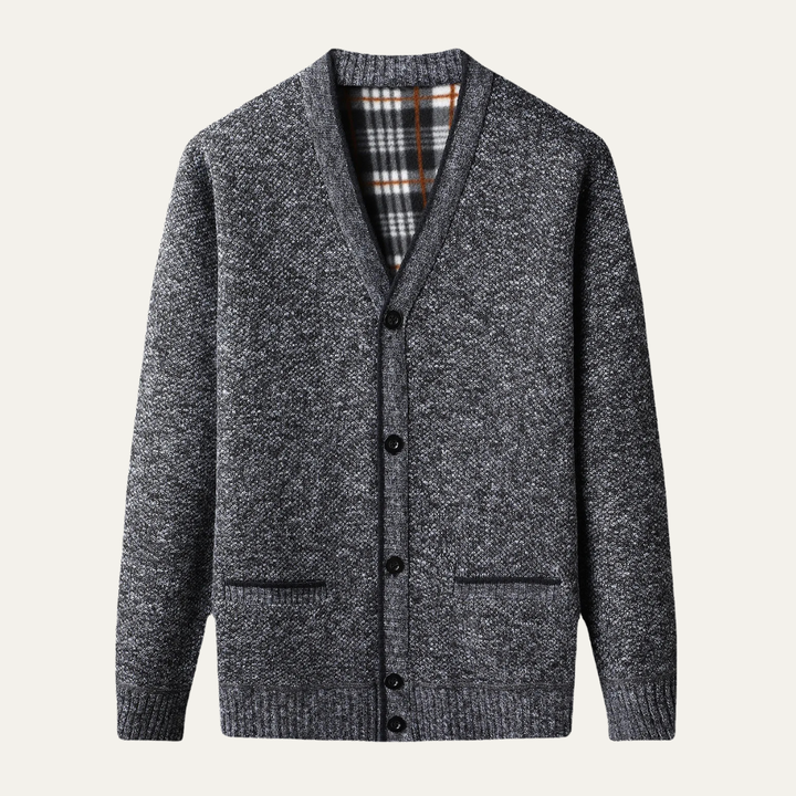 The Potenza Men's Warm Casual Knitted V Neck Cardigan