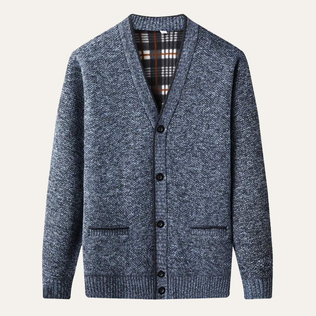 The Potenza Men's Warm Casual Knitted V Neck Cardigan