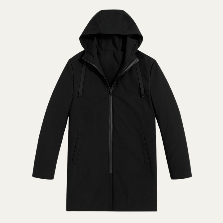 The Monarchs Men's Long Rain Jacket – Waterproof Windproof Hooded Coat