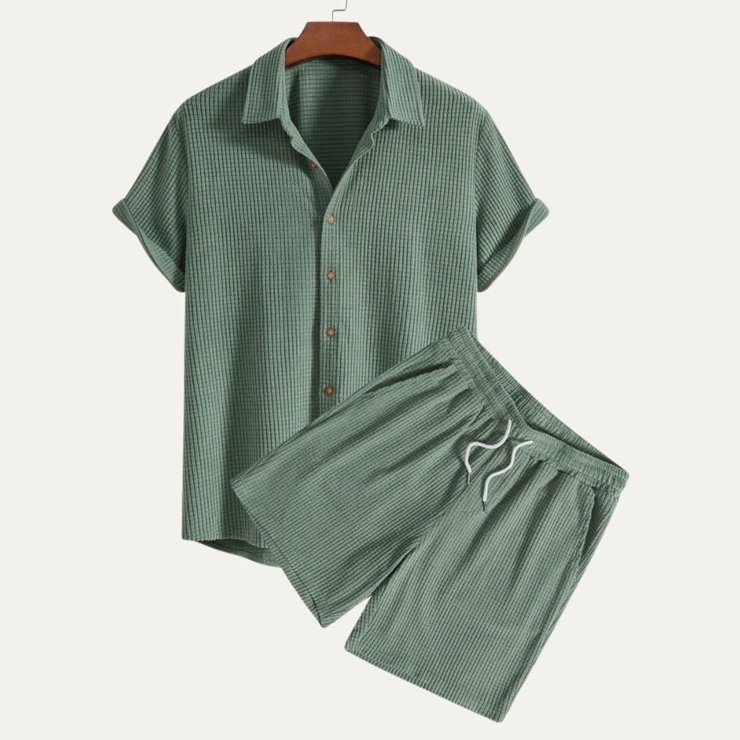 The Montagnana Men's Short Sleeve Shirt and Shorts Set