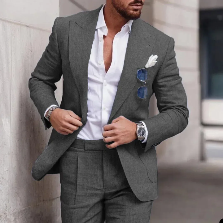 The Briarfield Men’s Lightweight Casual Linen Two Piece Suit
