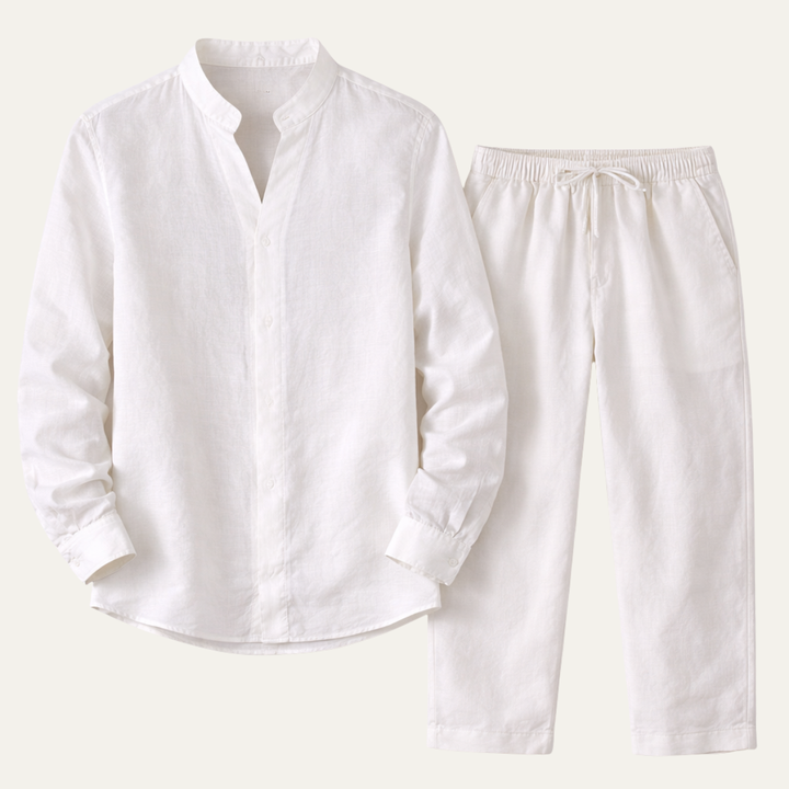The Willowlake Men’s Casual Cotton Linen Set –  Shirt & Pants