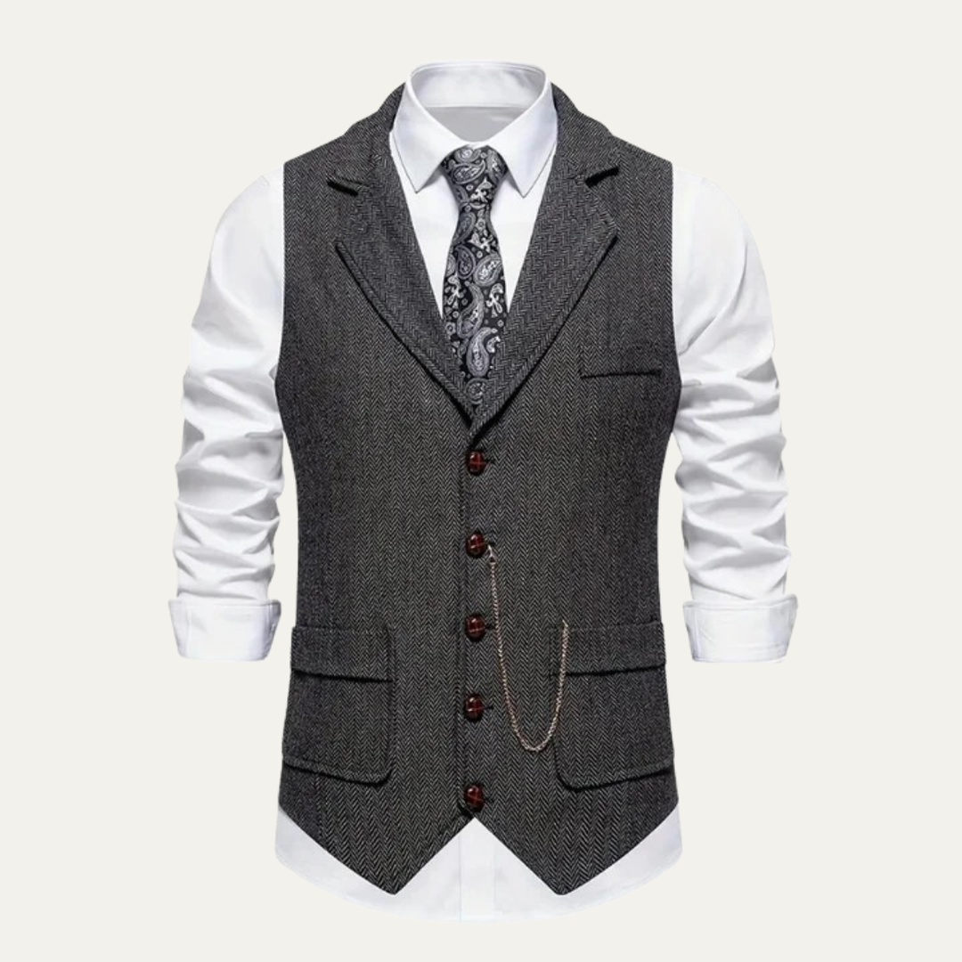 The Glendale Men’s Classic Tailored Tweed Waistcoat Gilet