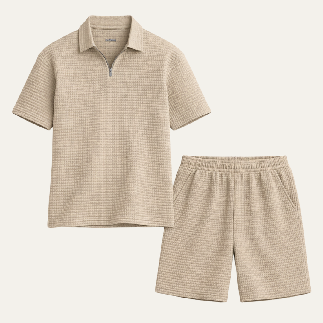 The Novara Men's Polo and Shorts Set