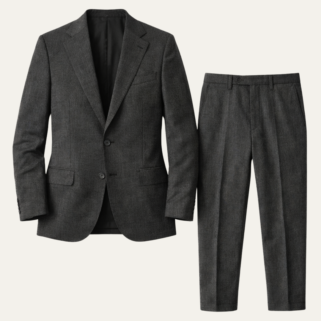 The Pinebrook Ridge Men’s Luxury Linen Wedding Suit – 2 Piece Single Breasted Set