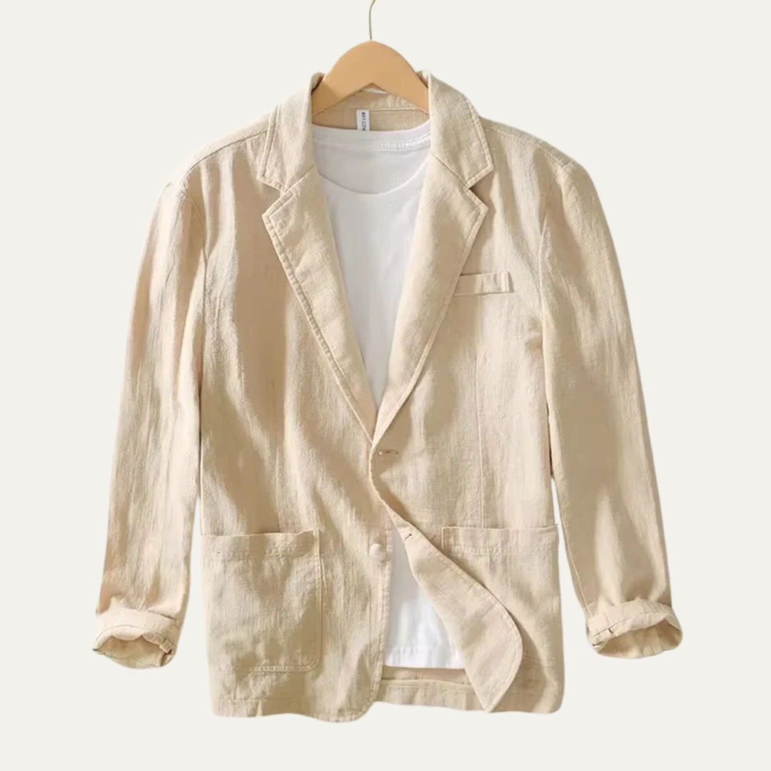 The Ridgewood Park Men’s Lightweight Casual Linen Cotton Blazer