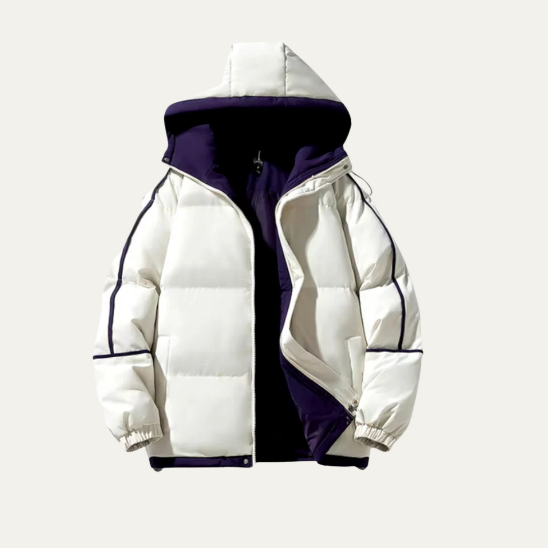 The London Men's Waterproof Puffer Jacket - Luxury Hooded Winter Coat