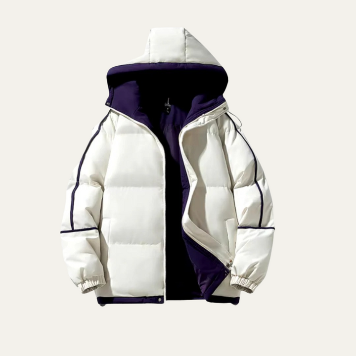 The London Men's Waterproof Puffer Jacket - Luxury Hooded Winter Coat