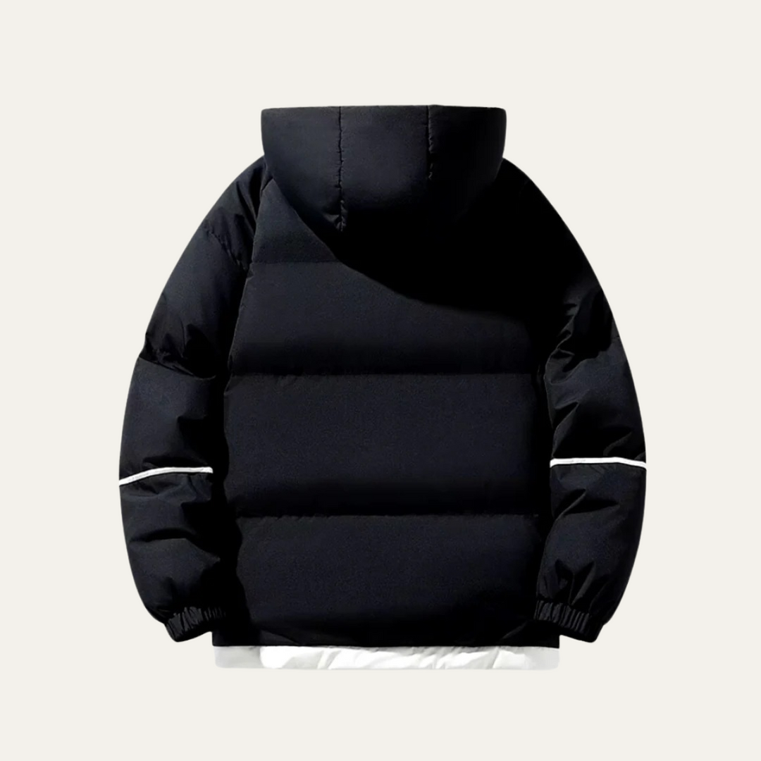 The London Men's Waterproof Puffer Jacket - Luxury Hooded Winter Coat