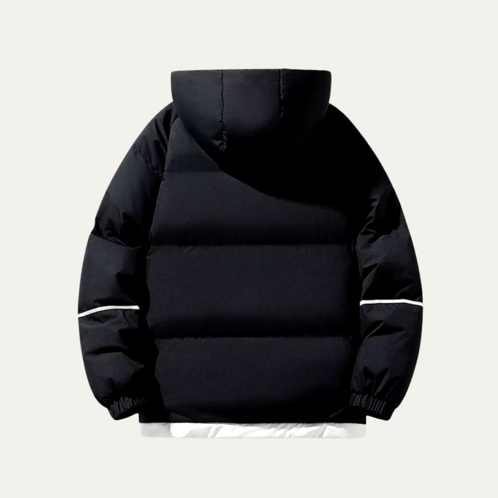The London Men's Waterproof Puffer Jacket - Luxury Hooded Winter Coat