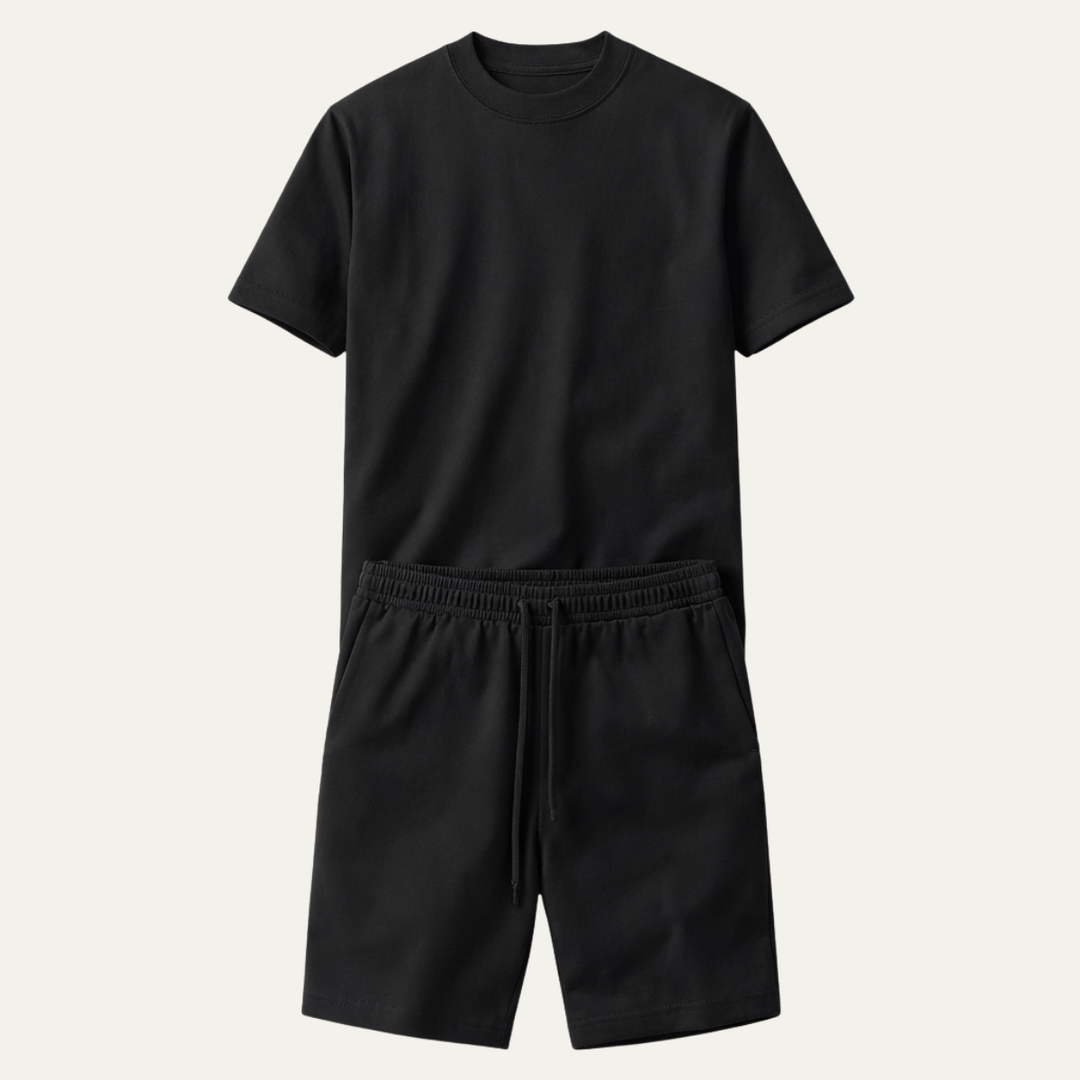 The Brookmere Men’s Cotton Casual T Shirt & Shorts Set