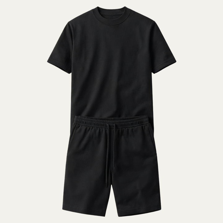 The Brookmere Men’s Cotton Casual T Shirt & Shorts Set