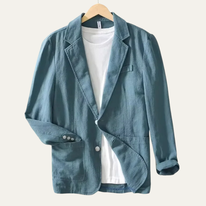 The Ridgewood Park Men’s Lightweight Casual Linen Cotton Blazer