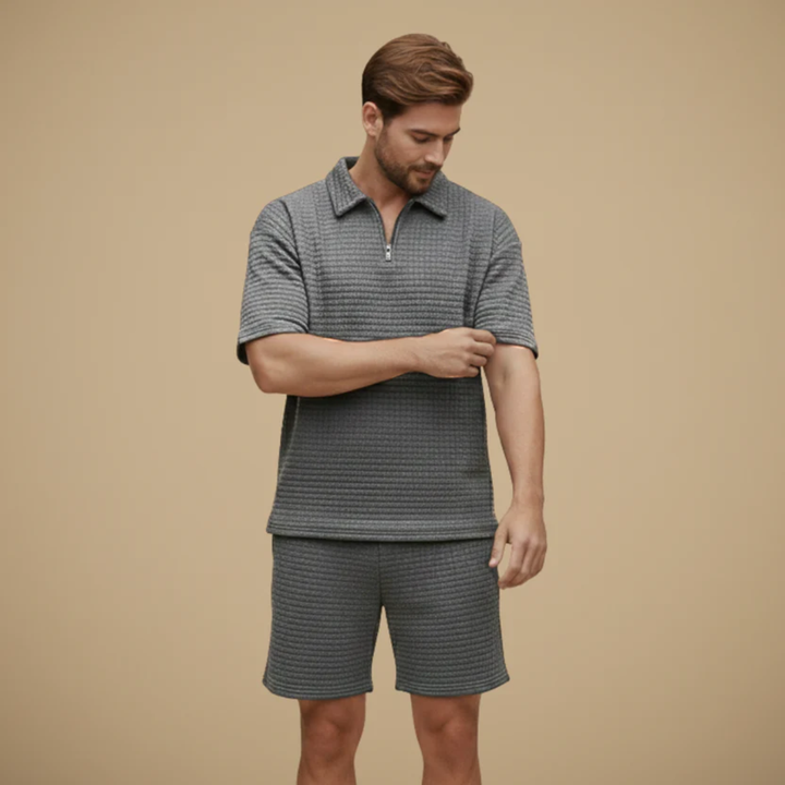 The Novara Men's Polo and Shorts Set