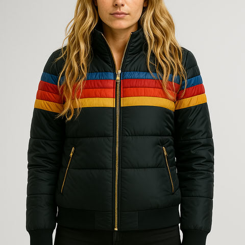 Women's Waterproof Jacket with Hood and Stylish Fit
