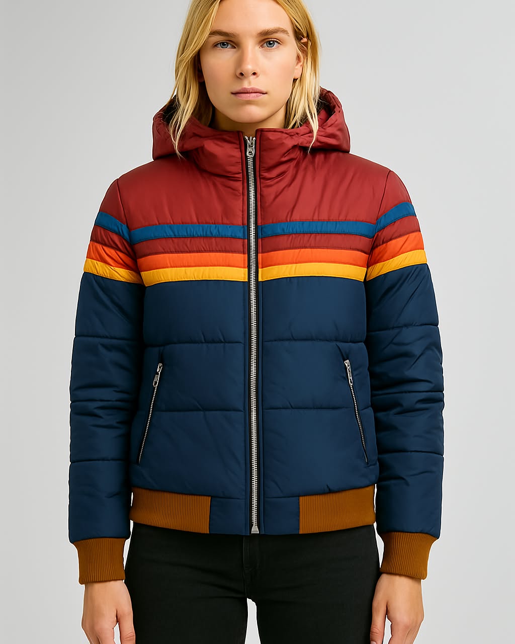 Women's Waterproof Jacket with Hood and Stylish Fit