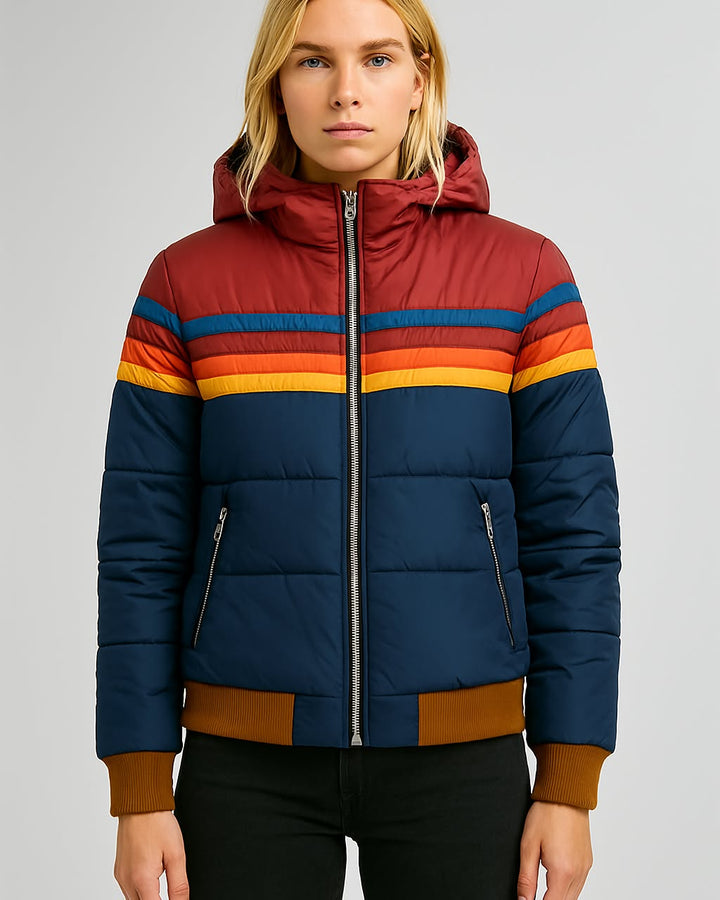 Women's Waterproof Jacket with Hood and Stylish Fit