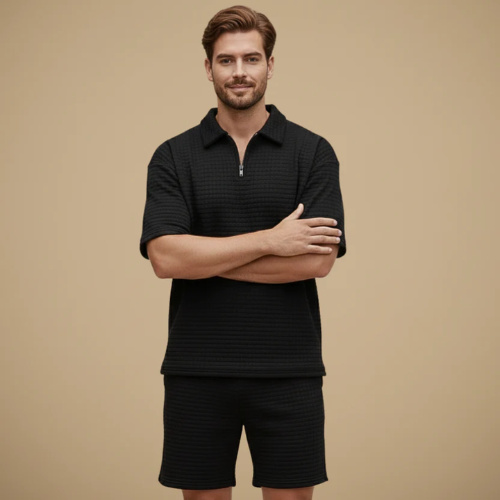The Novara Men's Polo and Shorts Set