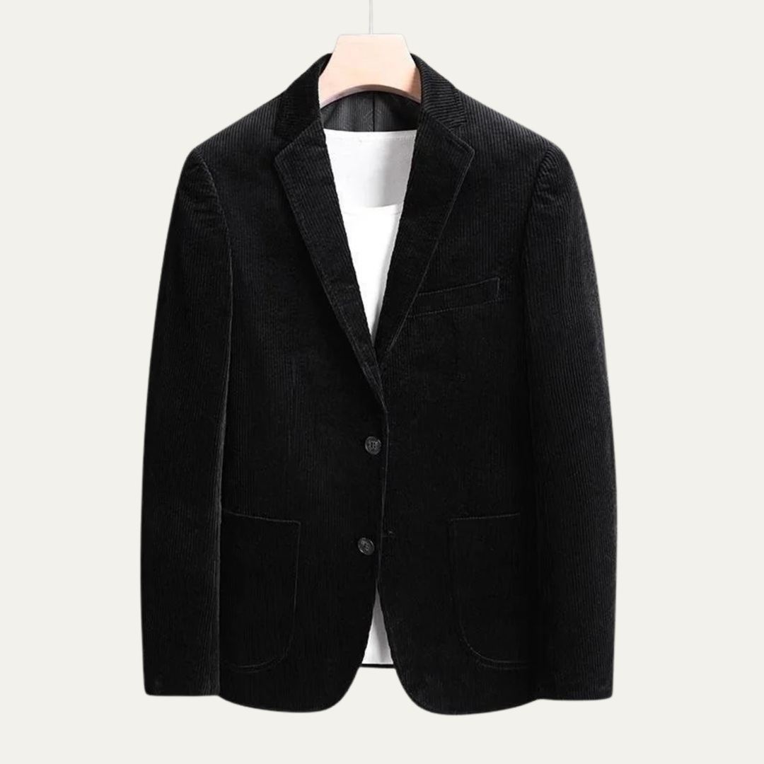 The Livorno Men’s Vintage Casual Slim Fit Corduroy Blazer Jacket
