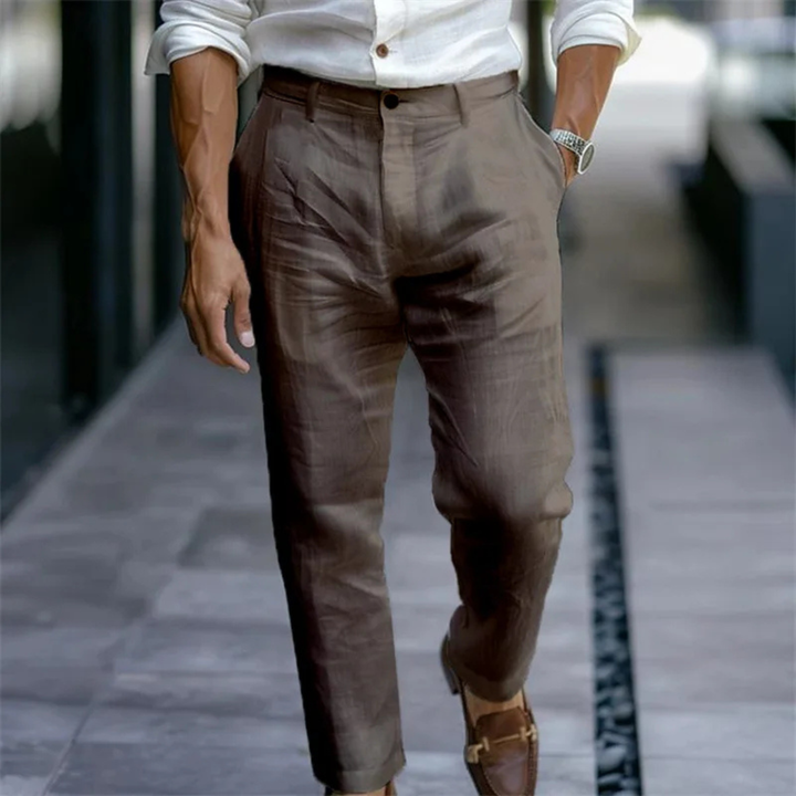 The Windfield Men’s Slim Fit Lightweight Linen Dress Pants