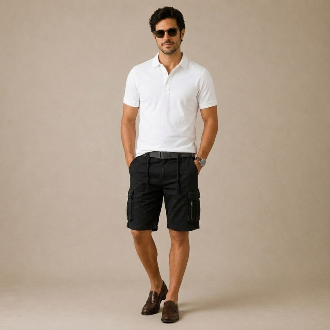 The Whitlock Men’s Casual Utility Cotton Cargo Shorts