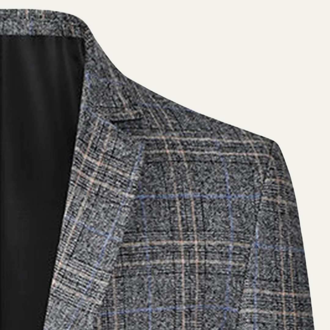 The Merrifield Men's Smart Casual Checked Lightweight Slim Fit Blazer