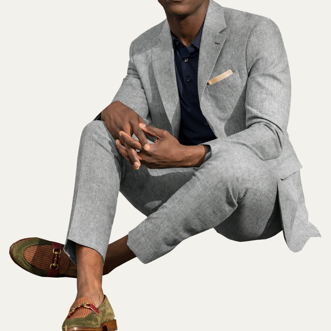 The Briarstone Ridge Men’s Trendy Linen 2 Piece Set – Blazer & Pants