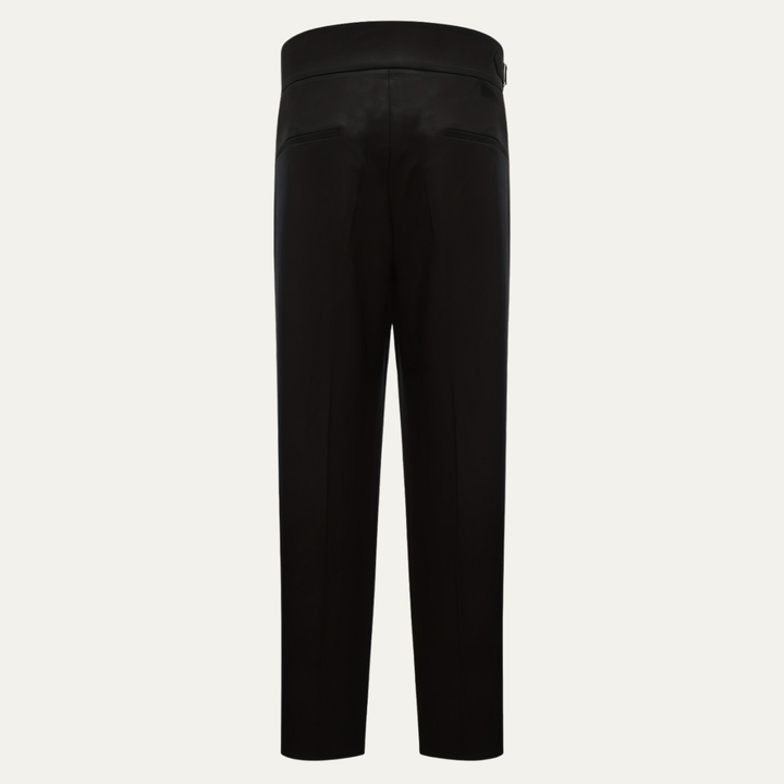 The Hamilton Men’s Solid Black Dress Pants with Belt Loops