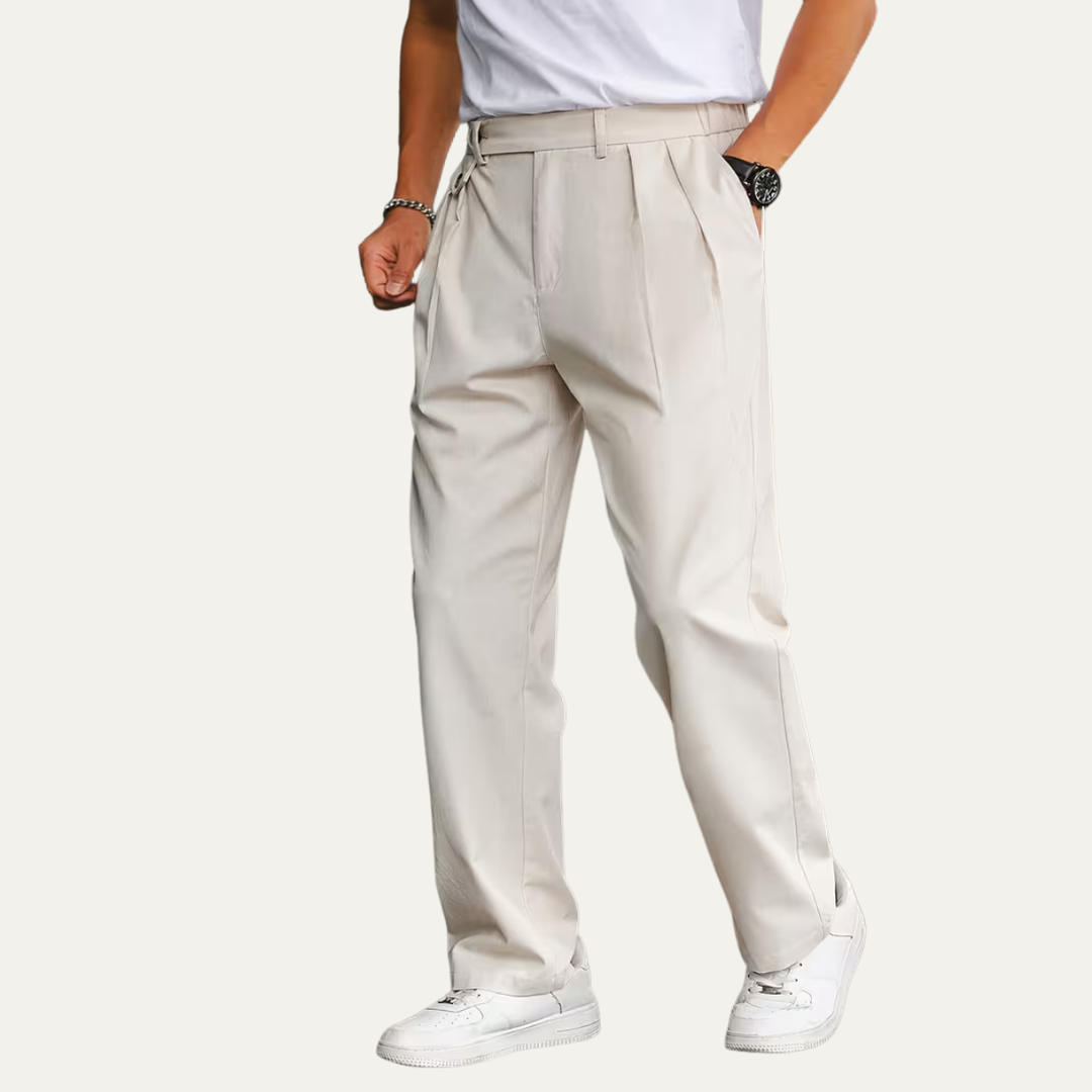 The Sunshine Coast Men’s Double Pleat Tailored Suit Smart Dress Pants