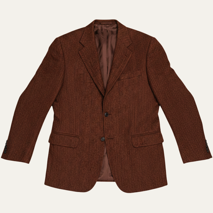 The Venice Men’s Luxury Tailored Tweed Fishbone Blazer Jacket
