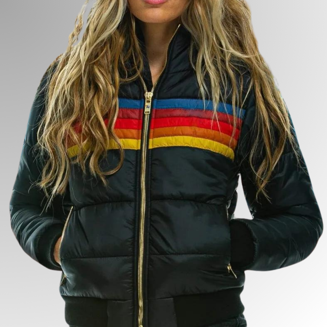 Women's Waterproof Jacket with Hood and Stylish Fit