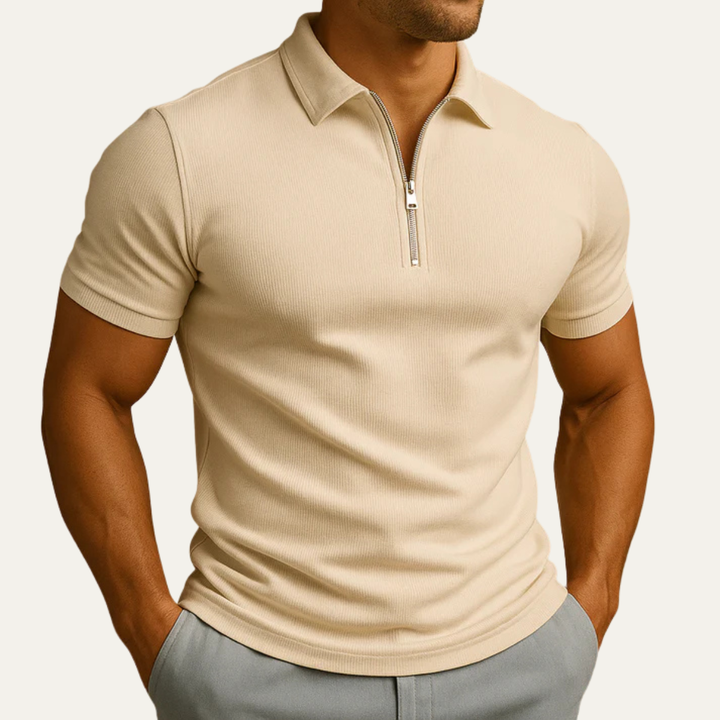 The Palazzolo Men's Short Sleeve Zip Polo