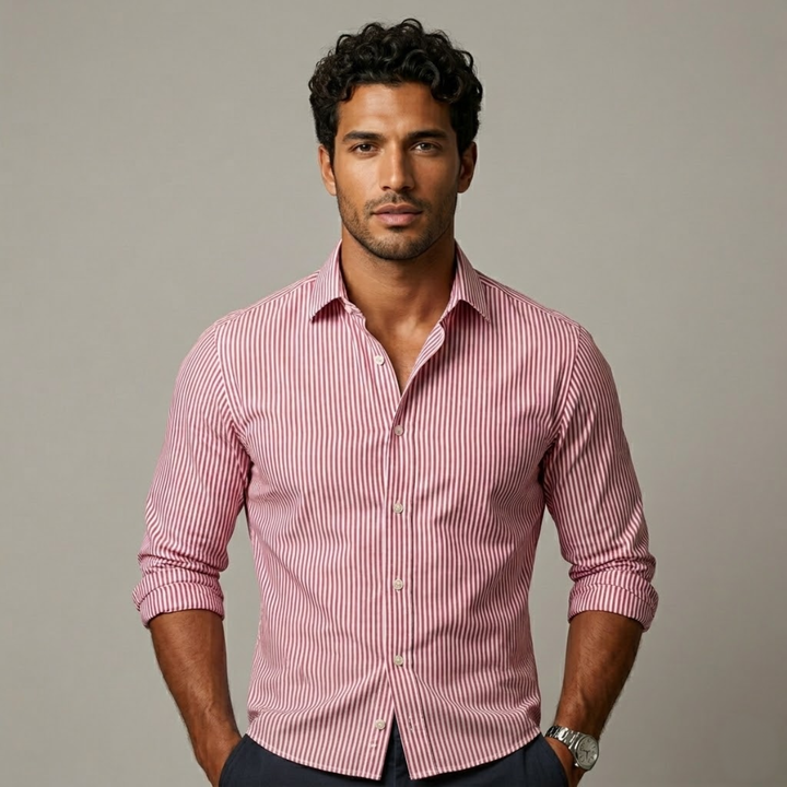 The Cody Men’s Smart Classic Striped Linen Shirt