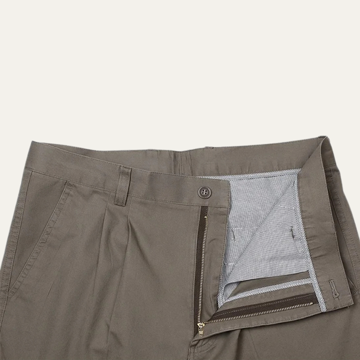 The Montfield Men’s Double Pleated High Waist Straight Leg Pants