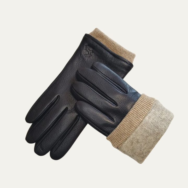 The Palermo Men's Faux Leather Wool Lined Winter Driving Gloves