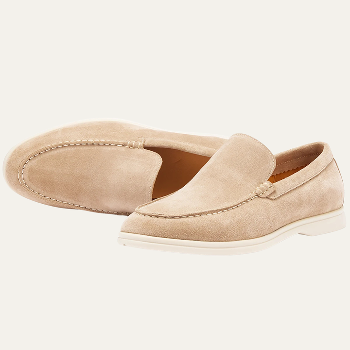 The Meadowgate Men’s Casual Vintage Suede Leather Slip On Loafers - Brown