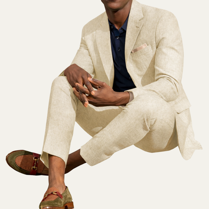 The Glenfield Park Men’s Breathable Linen 2 Piece Set – Blazer & Pants