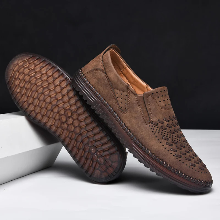 The Silverlake Men's Handmade Leather Slip On Loafers