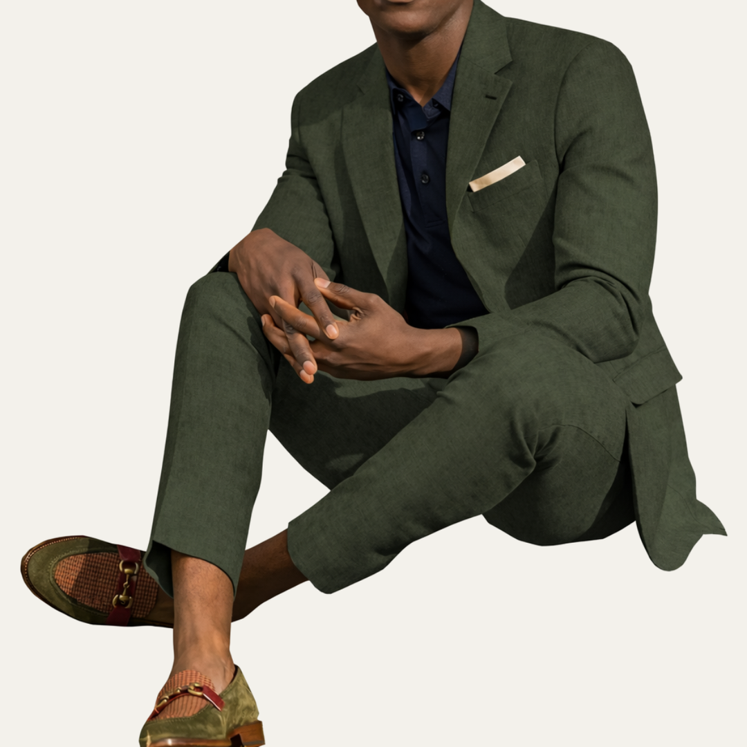 The Windrush Men’s Luxury Linen 2 Piece Set – Blazer & Pants