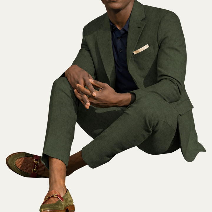 The Windrush Men’s Luxury Linen 2 Piece Set – Blazer & Pants