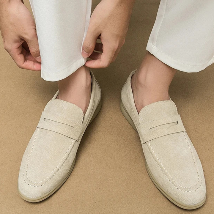 The Torquay Men’s Lightweight Casual Suede Slip On Loafers
