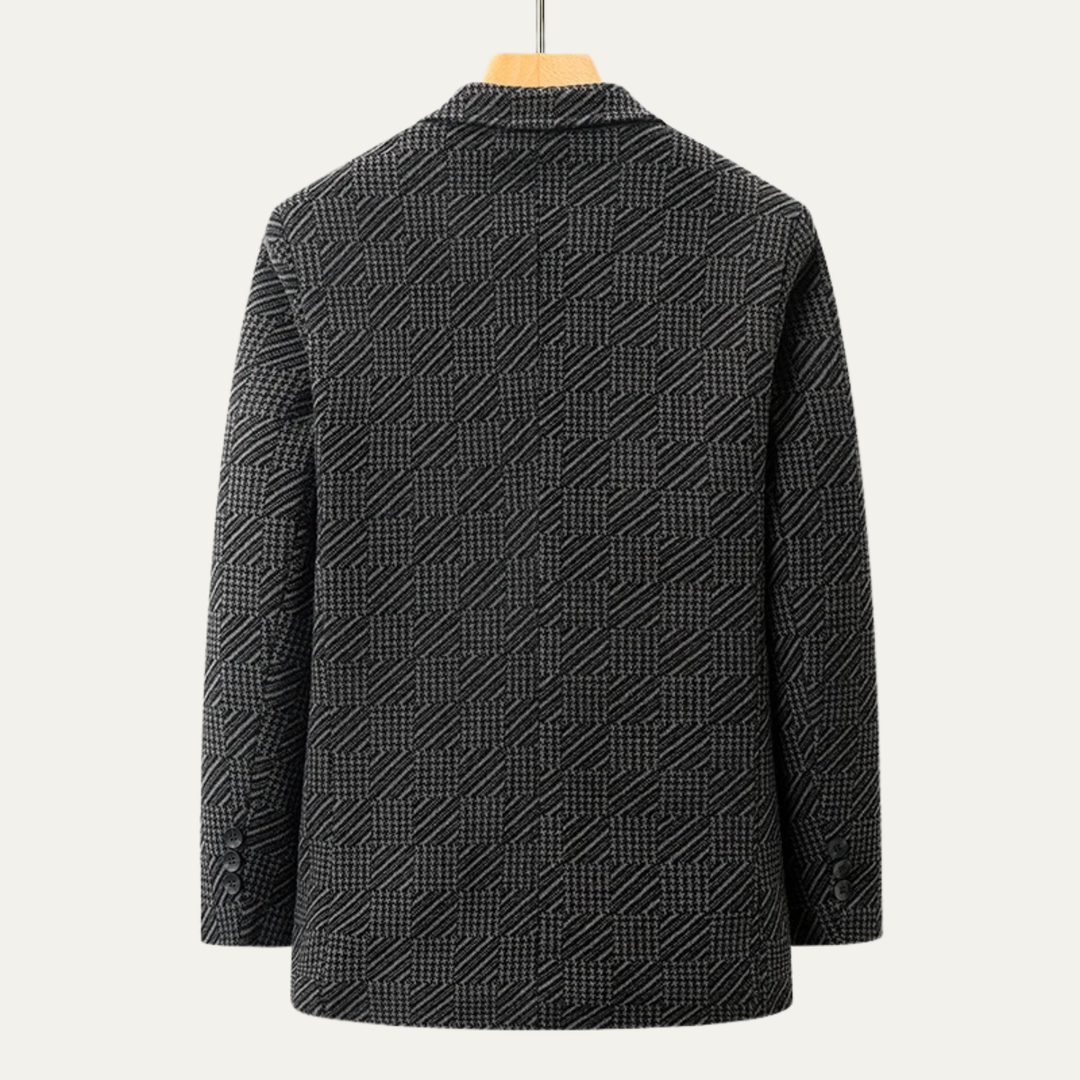 The Mandello Men’s Business Chenille Winter Blazer with Soft Fur Lining